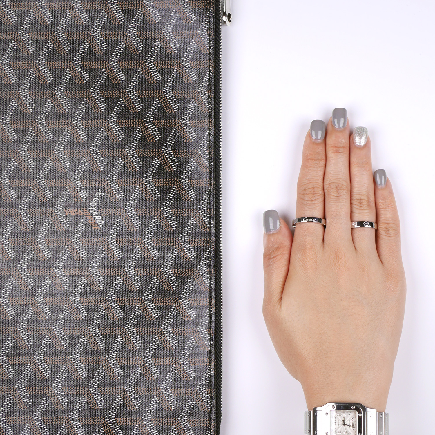 แหวน Cartier Lanieres ทองคำขาว 18K ไซส์48# +การ์ด (Used) (wg)