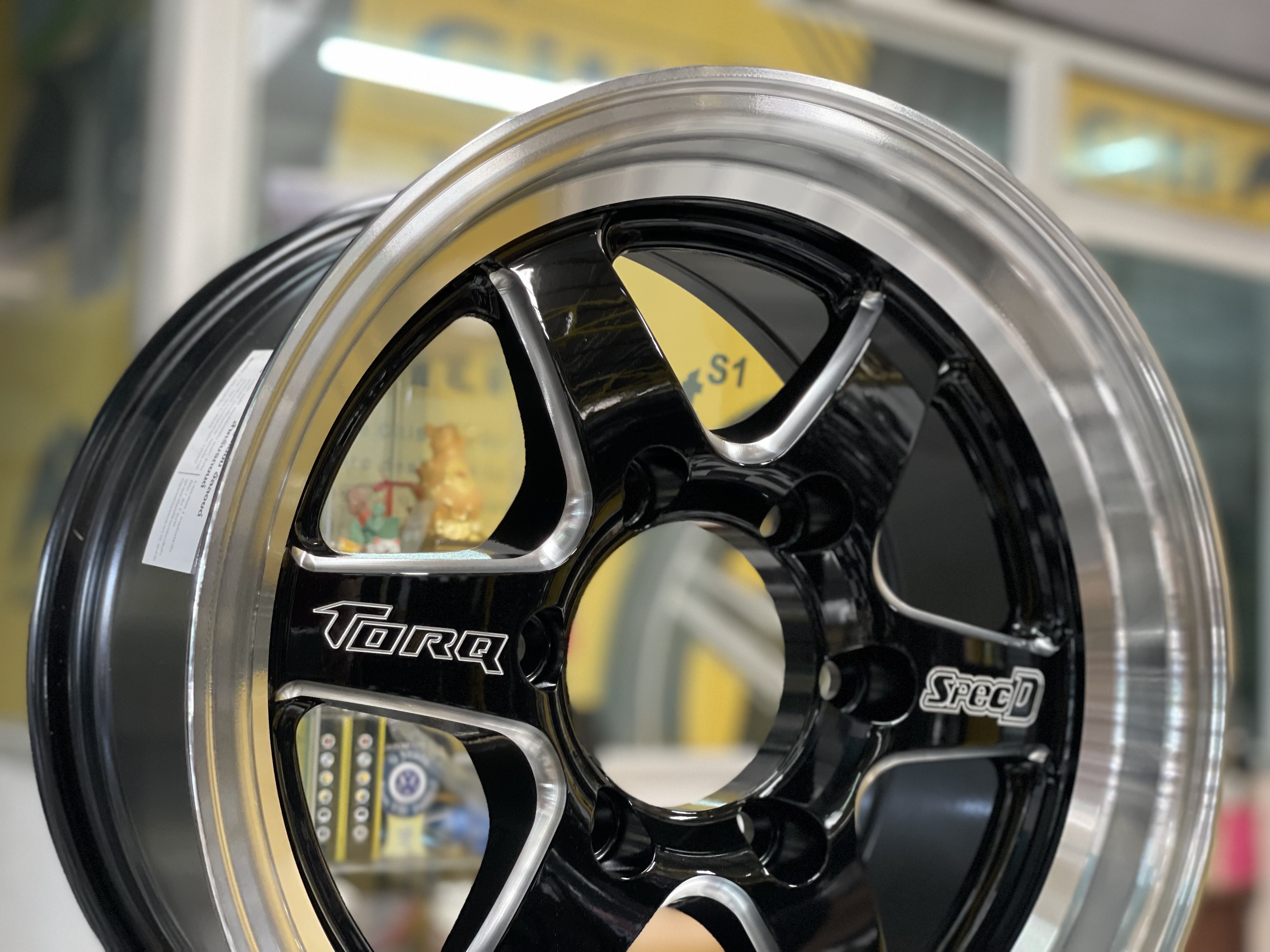 ล้อแม็กซ์ใหม่ ขอบ15 6H139.7 TORQ SPEC D D1S BY LENSO 15x7.5 ET20 ล้อWeld สีดำขอบเงา