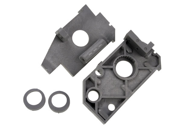 4824A Side plates, rear (l&r) (grey) / belt tension cams (2) (grey)