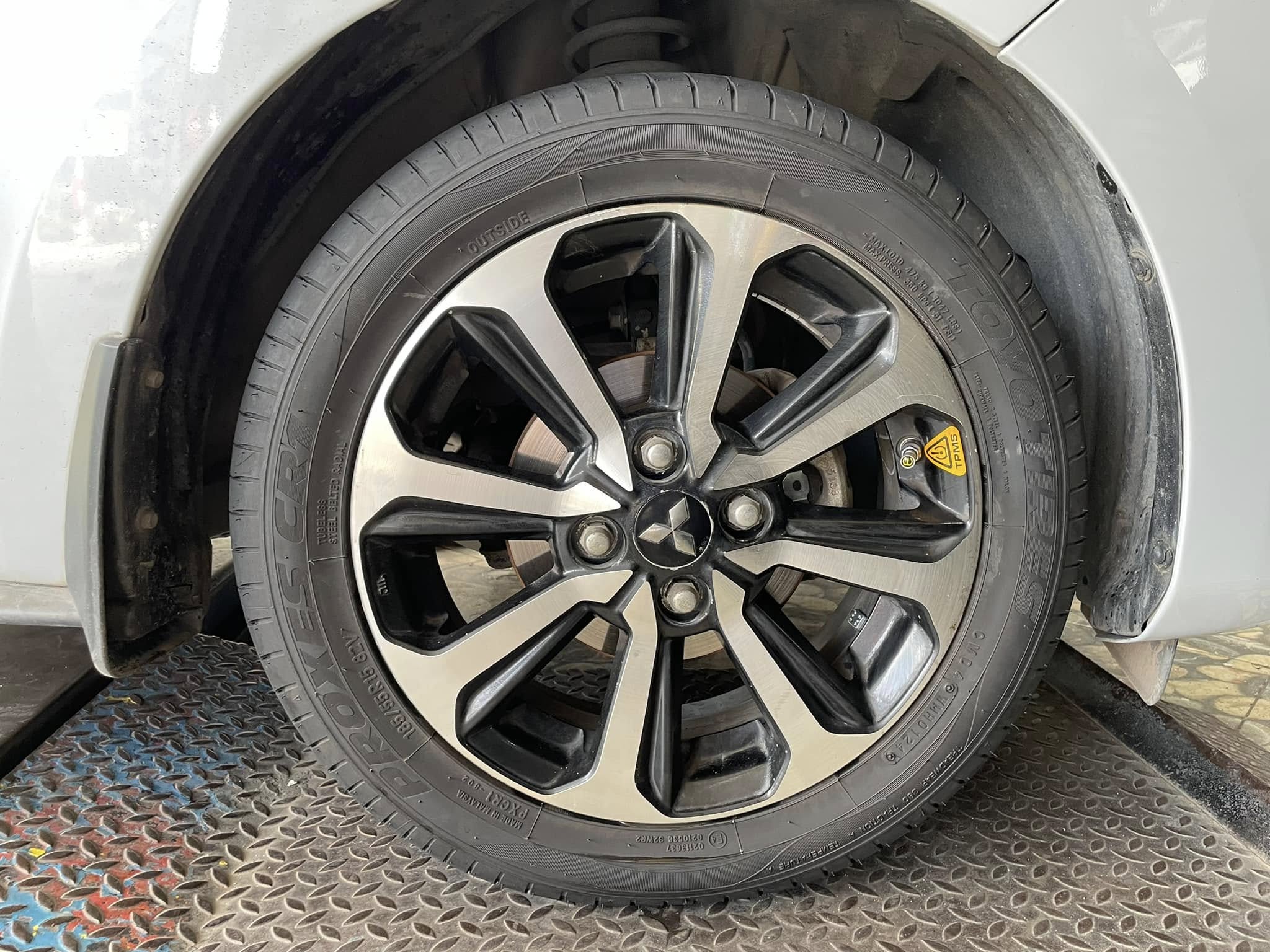 #MITSUBISHI_MIRAGE🛞 ติดตั้งตัววัดลมแบบไร้สาย #Steelmate #MT12+