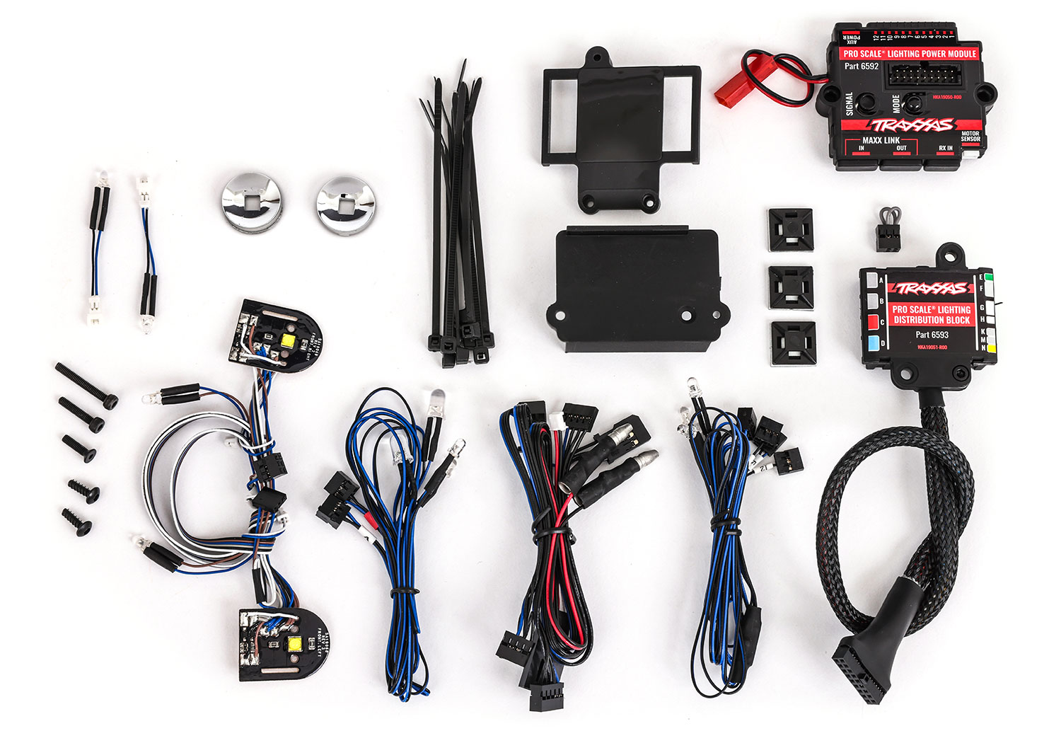 8090X Pro Scale® LED light set, TRX-4® Chevrolet Blazer (1969 & 1972), complete with power module (contains headlights, tail lights, side marker lights, & distribution block) (fits #9111) สำหรับ TRX-4 Chevrolet K5