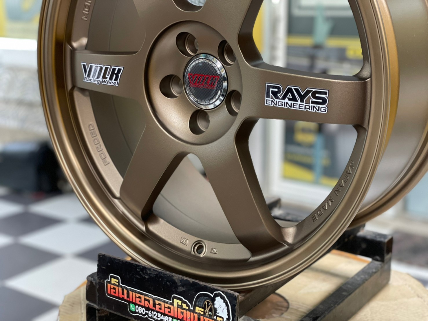 ล้อแม็กซ์ใหม่ขอบ18 TE37 ล้อแนวซิ่งลายยอดฮิต SSW202 18x8.5 ET42 5x100 สีน้ำตาล