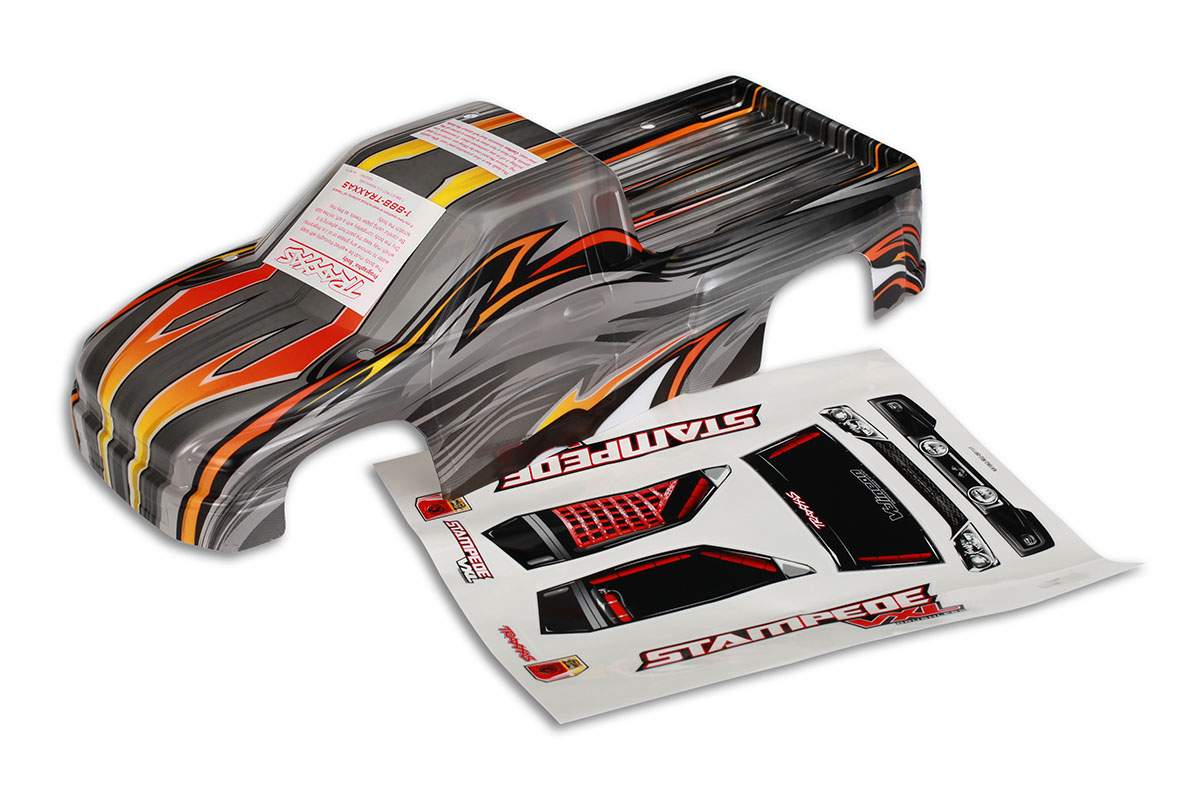 3615 Body, Stampede VXL, ProGraphix (replacement for the painted body. Graphics are printed, requires paint & final color application)/ window, grill, lights decal sheet