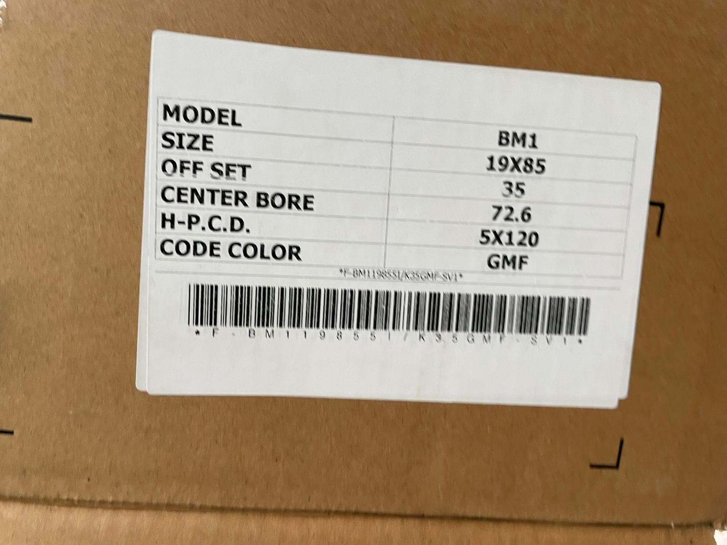 ล้อแม็กซ์ใหม่ขอบ19 BMW BM1 19x8.5 ET35 5x120