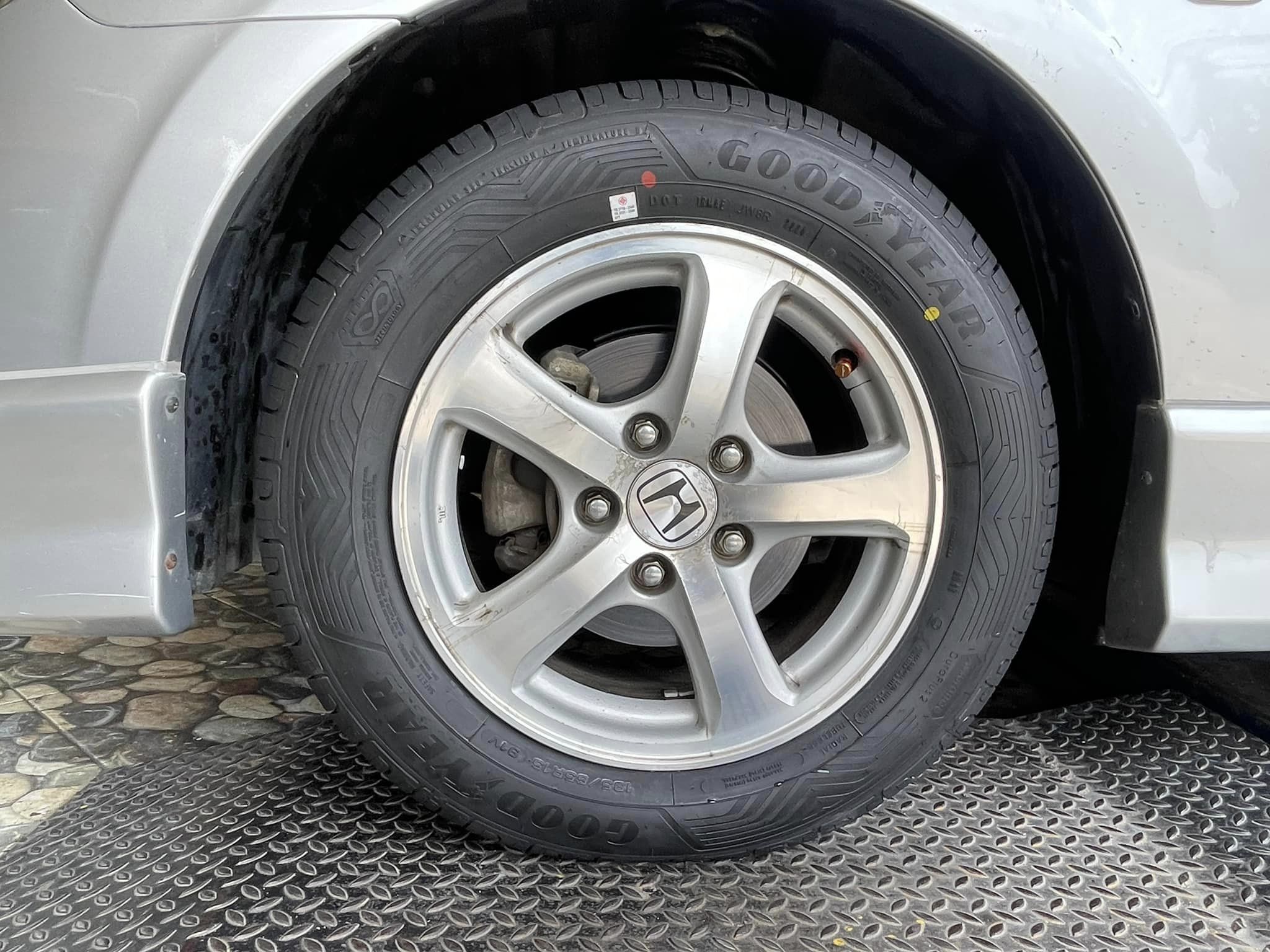 HONDA_CIVIC🚘 เปลี่ยนยาง 🛞🐘#GOODYEAR_DURAPLUS2_195/65R15