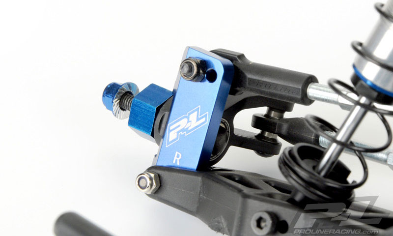 PRO-6255-00 Blue Aluminum Front Caster Blocks for Slash 2wd