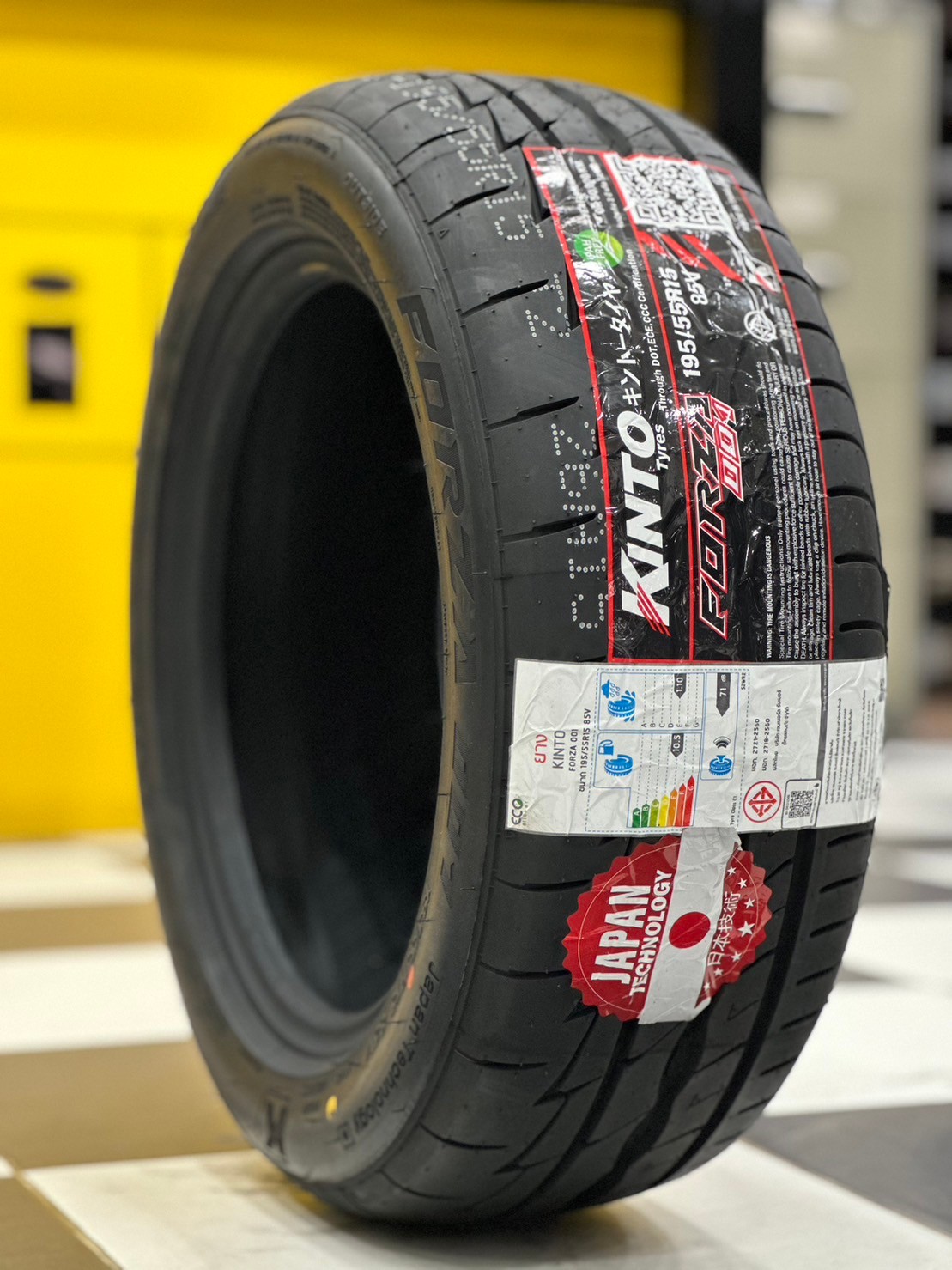 KINTO FORZA 001 Treadwear 280 195/55R15 ยางใหม่ปี2024