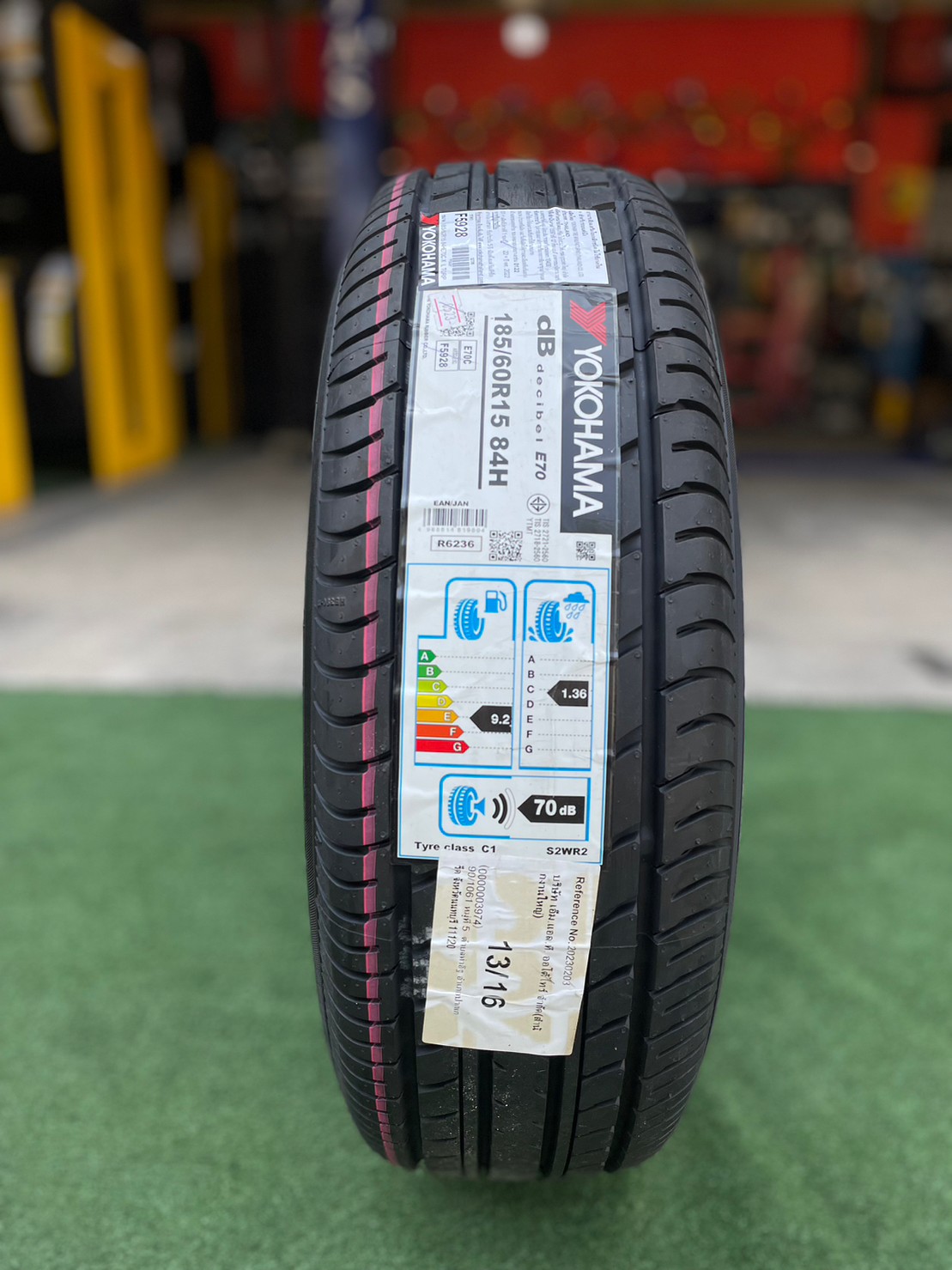 185/60R15 ยางใหม่YOKOHAMA E70 ยางใหม่ปี2023 ยางคุณภาพดี นุ่มเงียบ