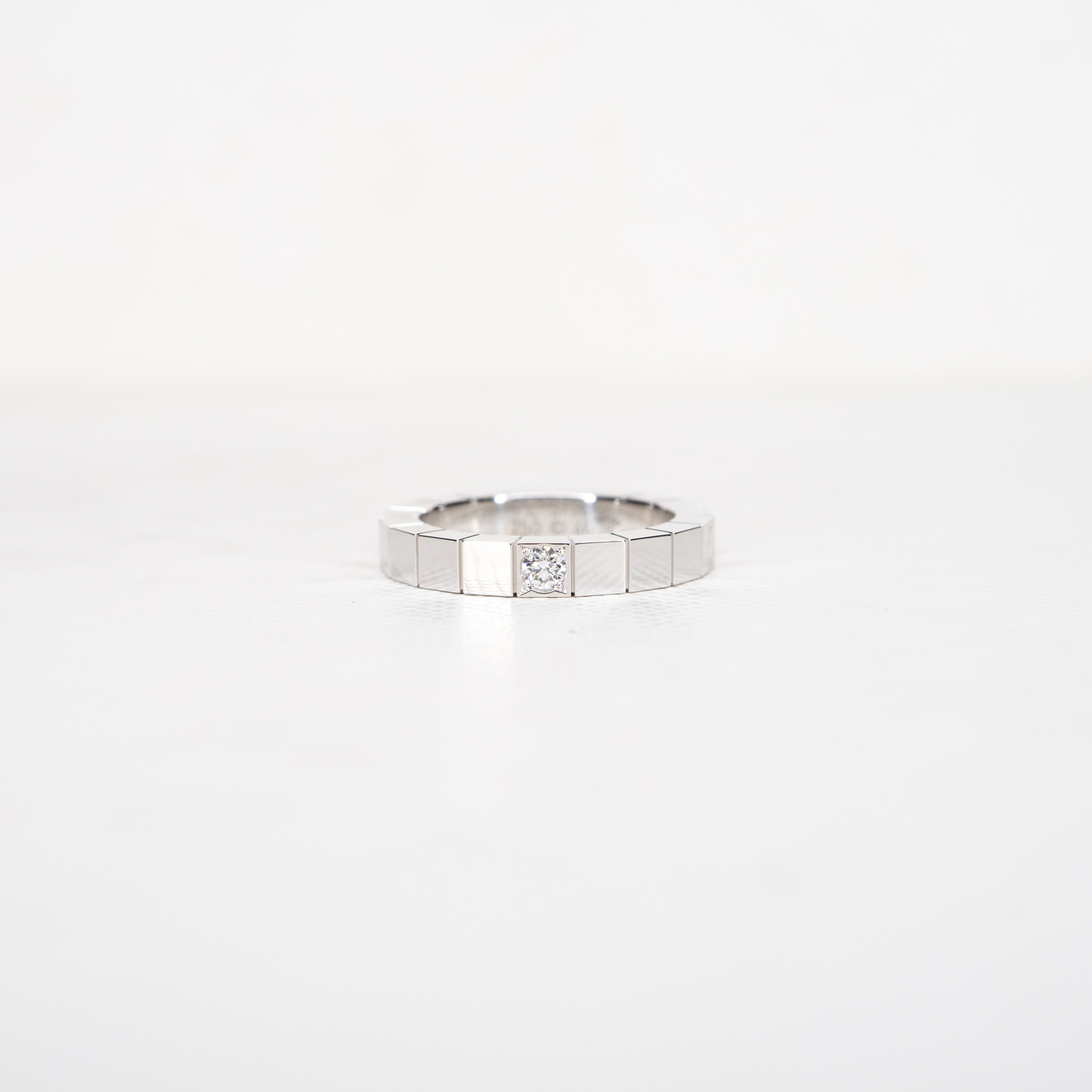 แหวน Cartier Lanieres with 1Diamond ทองคำขาว 18K ไซส์46# (Used)