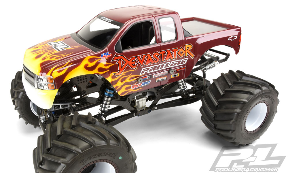PRO-3229-00 Clear Body, 2007 Chevy Silverado Extended Cab Monster Truck: 1/10 Savage, Revo, T-Maxx