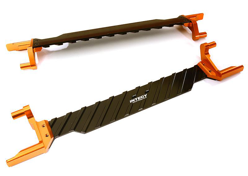 INT-C28456ORANGE Alloy Machined Battery Hold-Down Plate for Traxxas X-Maxx 4X4