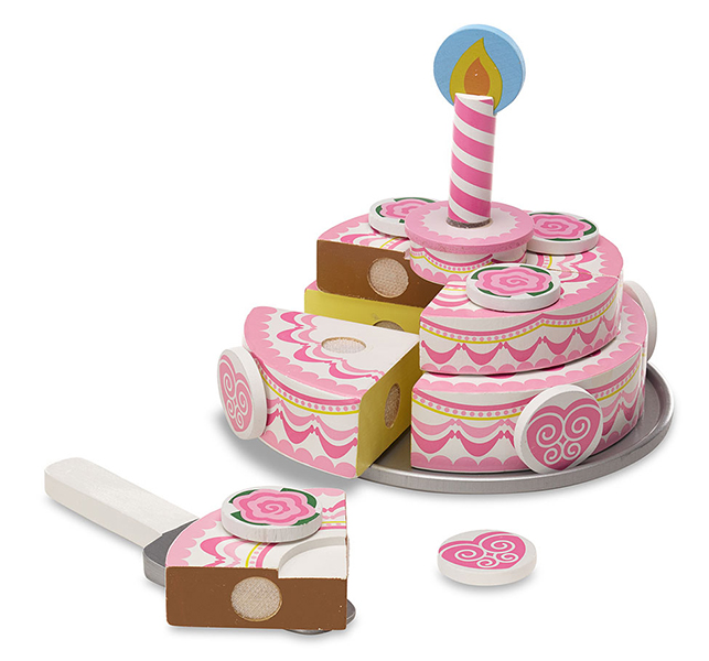 4069 Wooden Play Food - Triple-Layer Party Cake