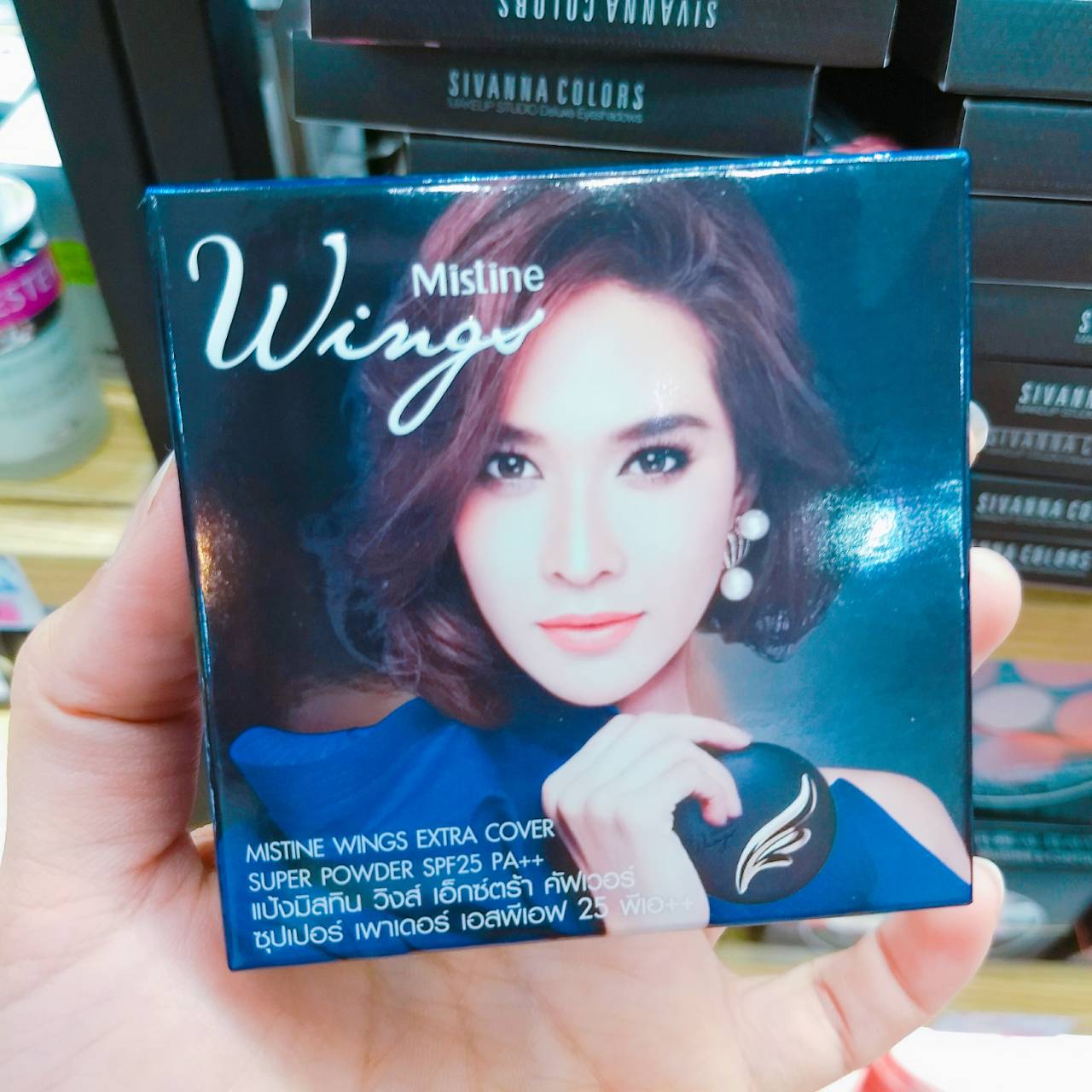 Mistine แป้งตลับ Wings Extra Cover Super Powder SPF25 PA++