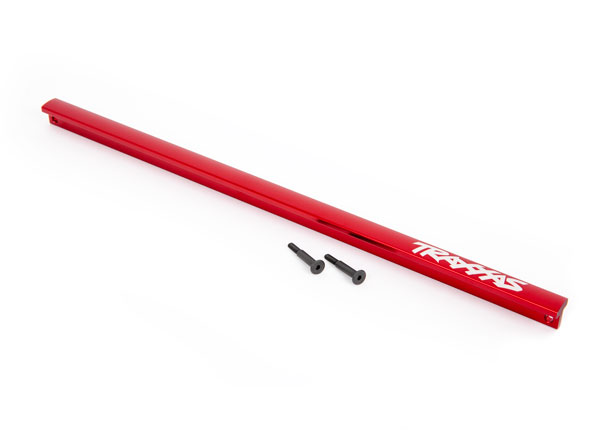 9523R Chassis brace (T-Bar), 6061-T6 aluminum (red-anodized)/ 3x16 SS (2)