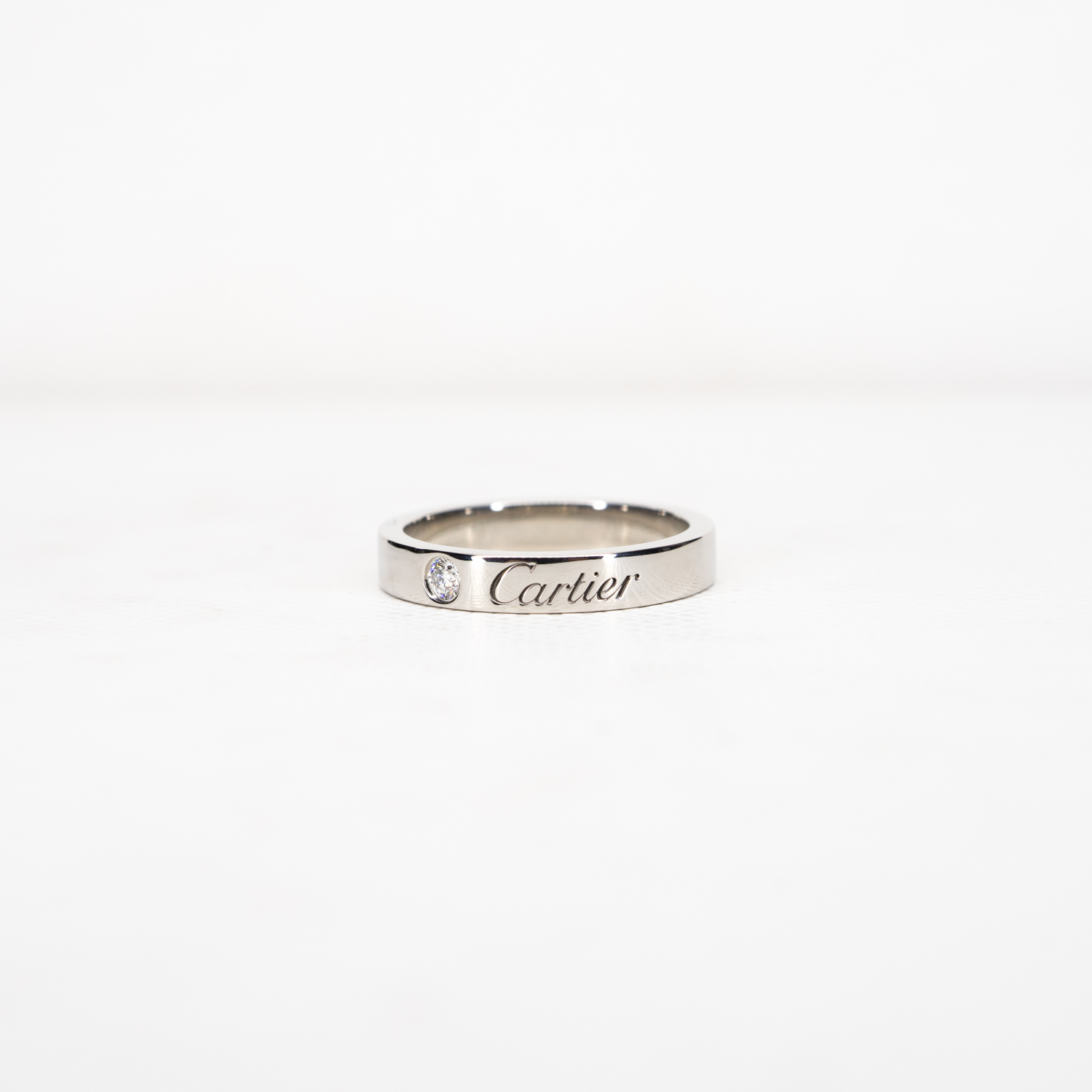 แหวน Cartier C De Cartier Band with Diamond Platinum950 ไซส์ 47# (Used)