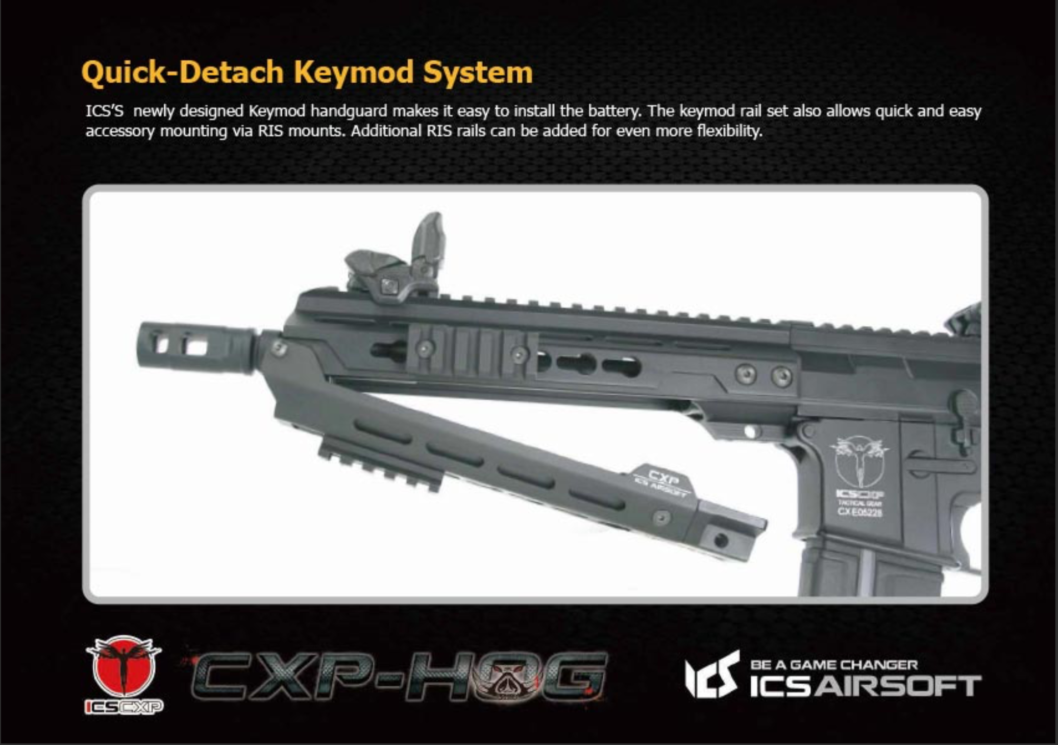 ICS-270 CXP-HOG MTR Stock-BK (Front Wired) (สินค้าตัวโชว์)