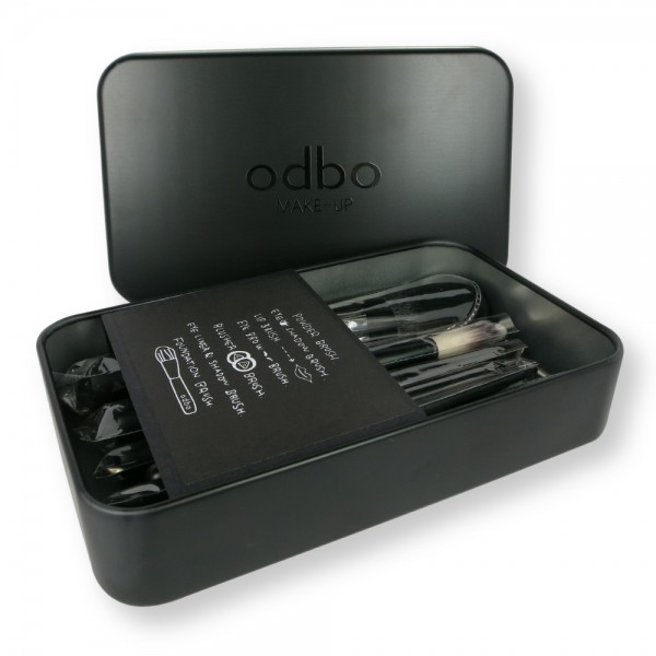 ODBO ชุดแปรงแต่งหน้า 7 ชิ้น Make up Box Brush Set (Pink Black)
