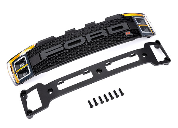 10120 Grille/ grille mount/ 3x10 BCS (7) (fully assembled, includes installed headlight lenses and decals) (fits #10111 body)