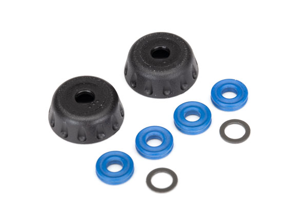 8458 Double seal kit, GTR shocks (x-rings (4)/ 4x6x0.5mm PTFE-coated washers (2)/ bottom caps (2)) (renews 2 shocks)