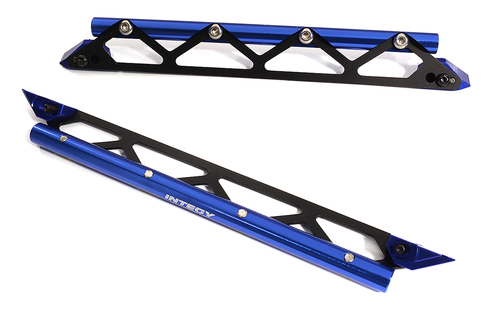 INT-C30195BLUE Machined Side Protection Nerf Bars for Traxxas 1/10 Maxx Truck 4S