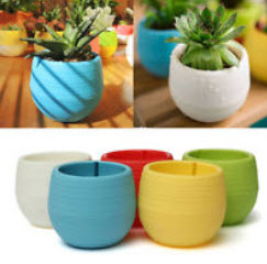 กระถางเรซิ่น ชุด 5 สี ขนาด 7 ซ.ม.
