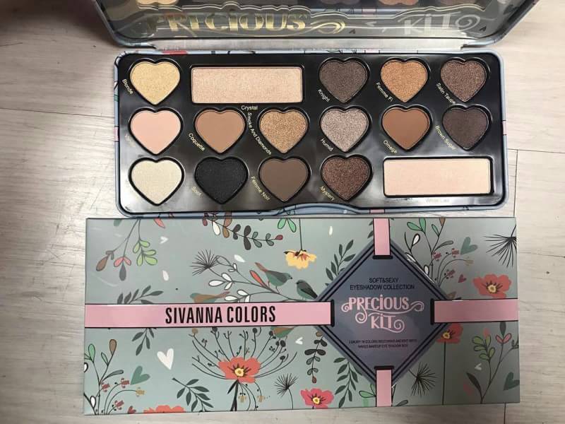 SIVANNA COLORS PRECIOUS KIT พาเลทอายแชโดว์ 14 เฉดสี มาพร้อม ไฮไลท์ 2 เฉดสี