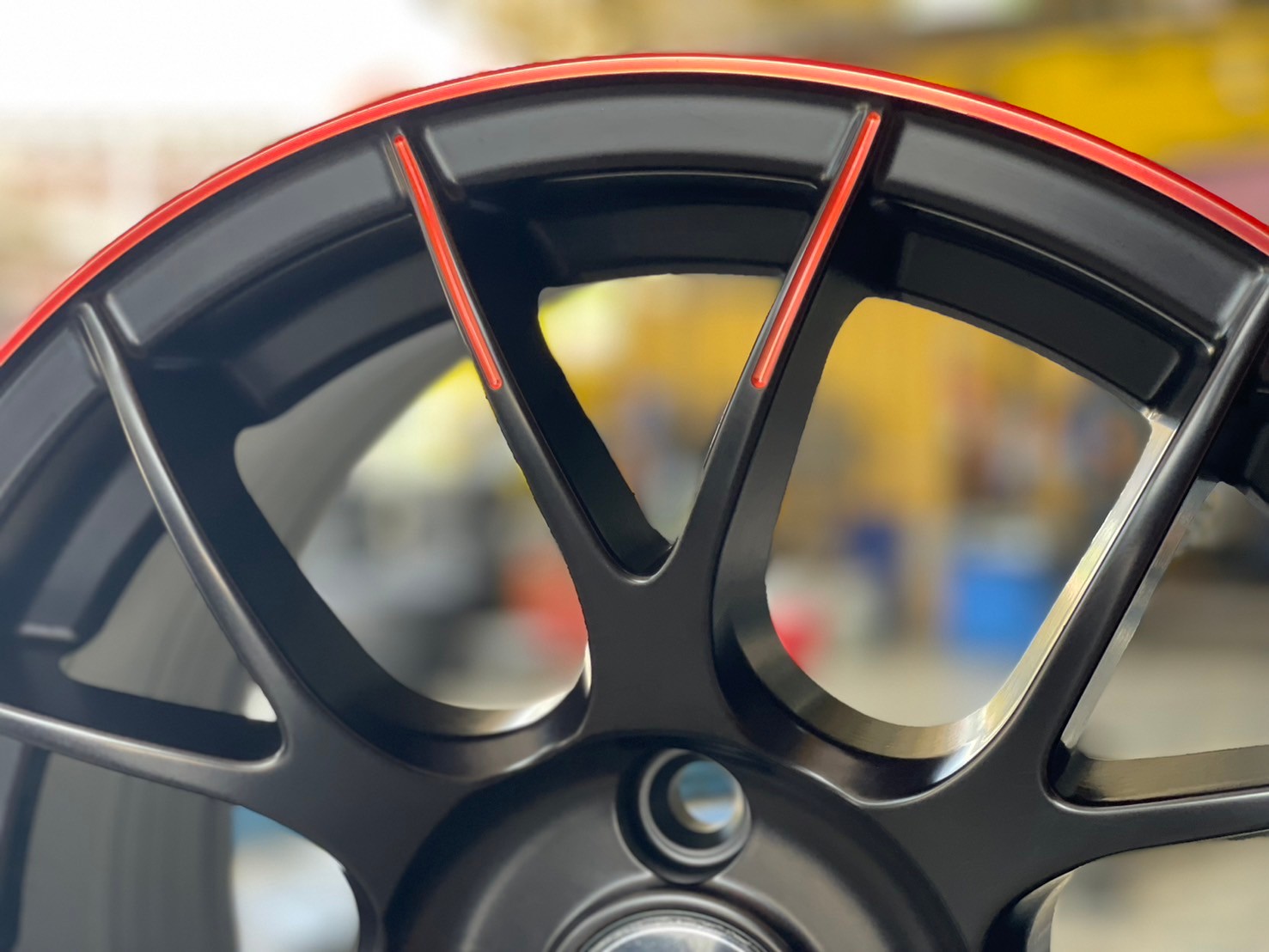 ล้อแม็กซ์ใหม่ขอบ15" #INFERNO Model5005 15x7 ET32 4x100 สีดำขอบแดง