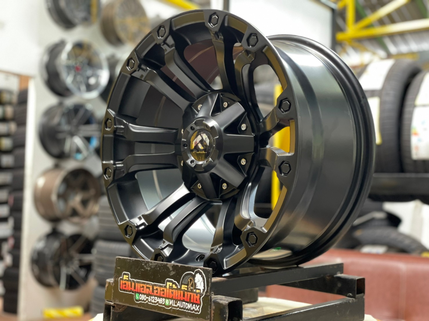 ล้อแม็กซ์ใหม่ขอบ16 6รู11นิสสัน นาวาร่า (Nissan Navara) ลายออฟโรด สีดำ