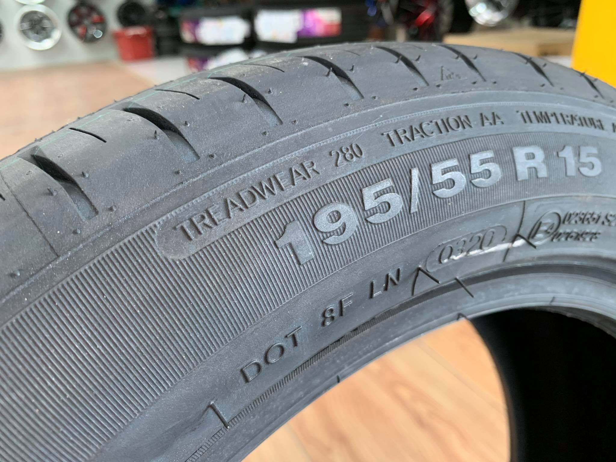 ยางใหม่ Apollo Alnac4G 195/55R15 ยางผลิตปี2020