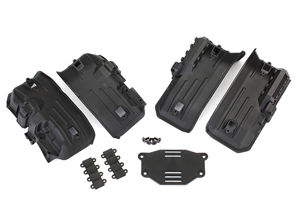 8072 Fenders, inner, front & rear (2 each)/ rock light covers (8)/ battery plate/ 3x8 flathead screws (4), TRX-4, TRX-6