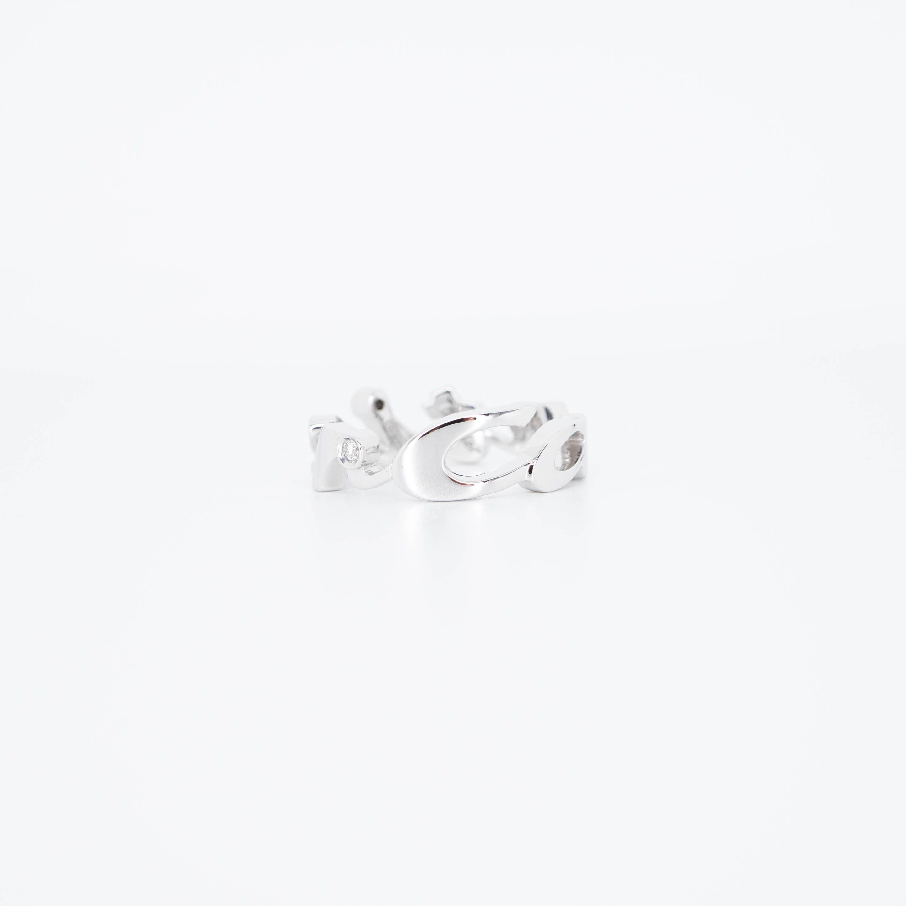 แหวน Cartier Signature 3Diamonds Limited Edition ทองขาว18K ไซส์ 48# (Used)