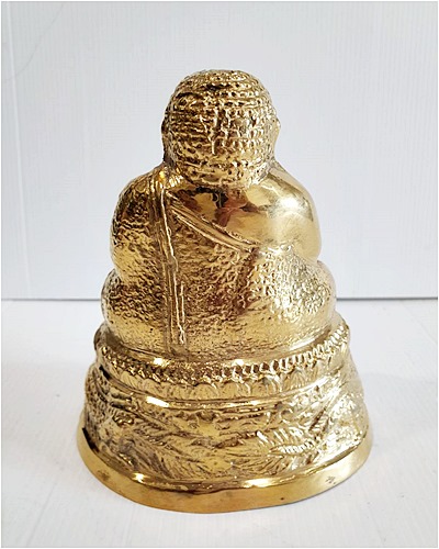 พระสังกัจจายย์ หน้าตัก 4 นิ้ว สูง 6 นิ้ว ทองเหลืองขัดเงา