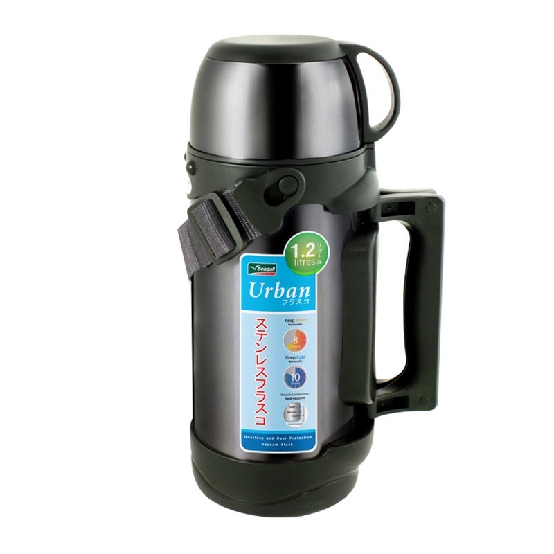 150000666 กระติกน้ำสุญญากาศ สเตนเลส 1.5ลิตร ตราซีกัล นกนางนวล