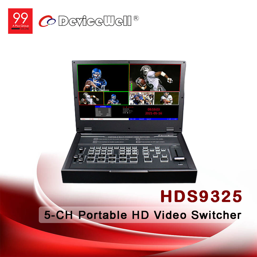 DeviceWell HDS9325 5-CH Portable HD Video Switcher