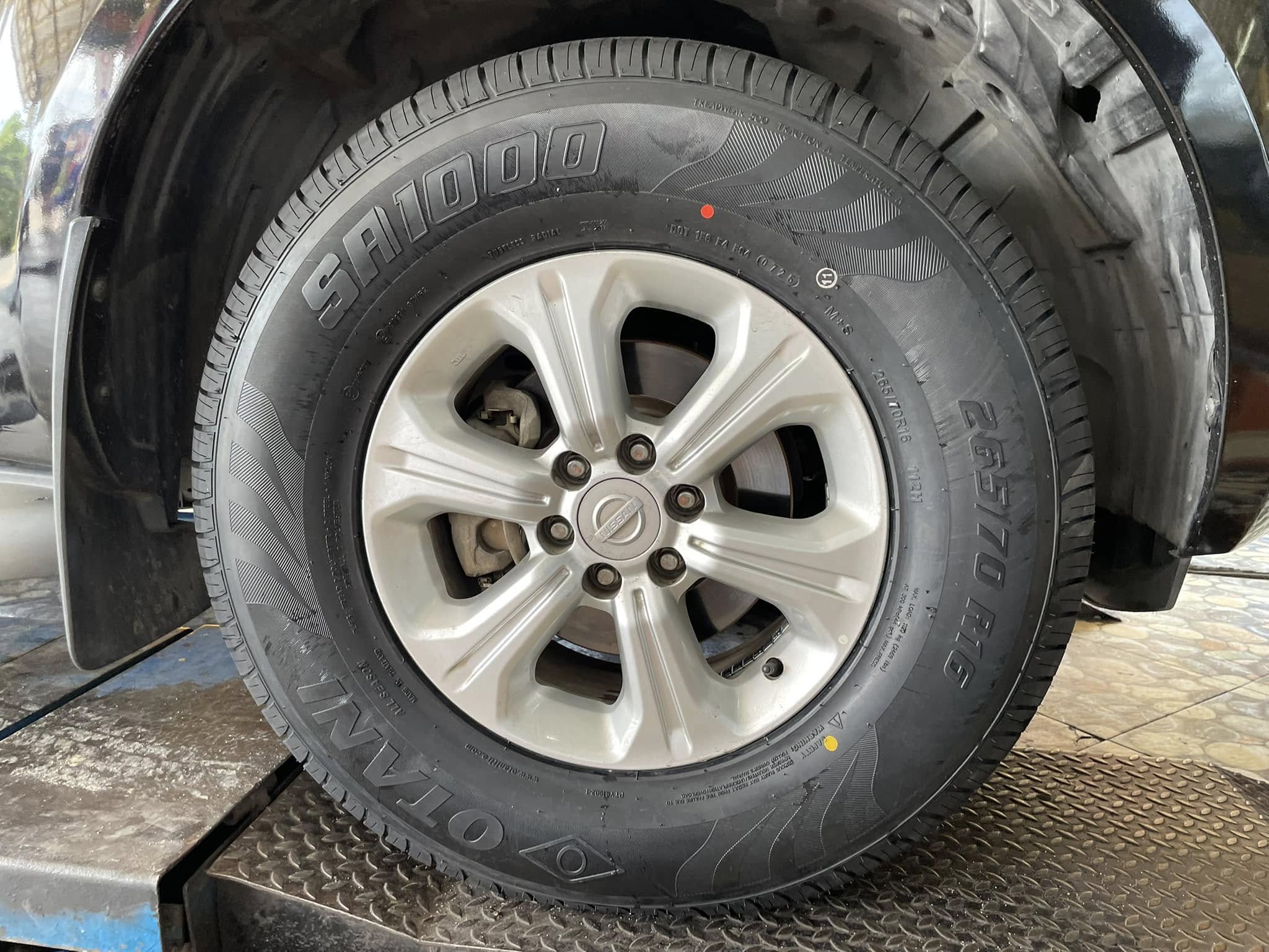 🚘 #NISSAN_NAVARA🛞 #เปลี่ยนยาง #OTANI #SA1000 265/70R16 #บริการตั้งศูนย์ล้อ🛞