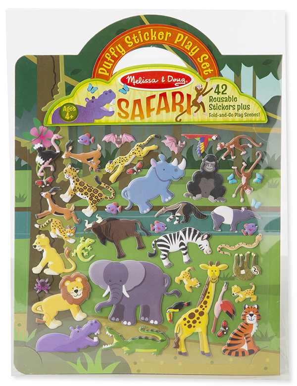 9106 Puffy Reusable Sticker Set - Safari