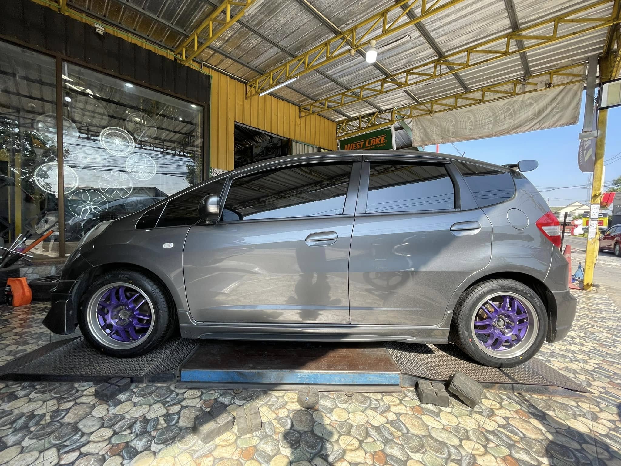 🚘 #HONDA_JAZZ🛠 เปลี่ยนยาง #OTANI #KC2000 205/50R16