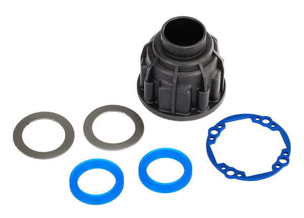 8581 Carrier, differential (front or center)/ x-ring gaskets (2)/ ring gear gasket/ 14.5x20 TW (2)