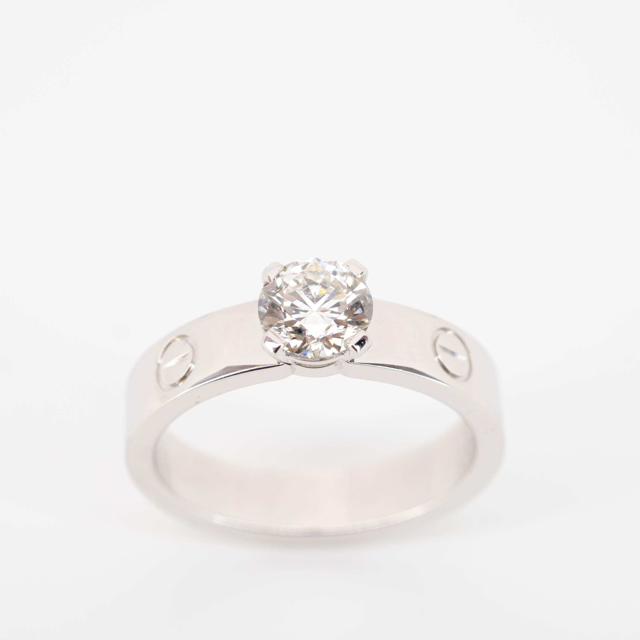 แหวน Cartier Love Solitaire ring 0.60ct H VS1 ทองขาว18K ไซส์ 50# (Used) +กล่องและการ์ด2021และใบเซอร์GIA