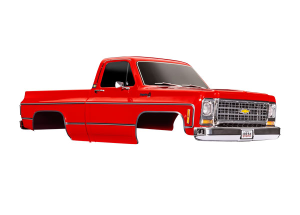 9212R Body, Chevrolet K10 Truck (1979), complete, red (painted, decals applied) (includes grille, side mirrors, door handles, windshield wipers, & clipless mounting) (requires #9288 inner fenders)
