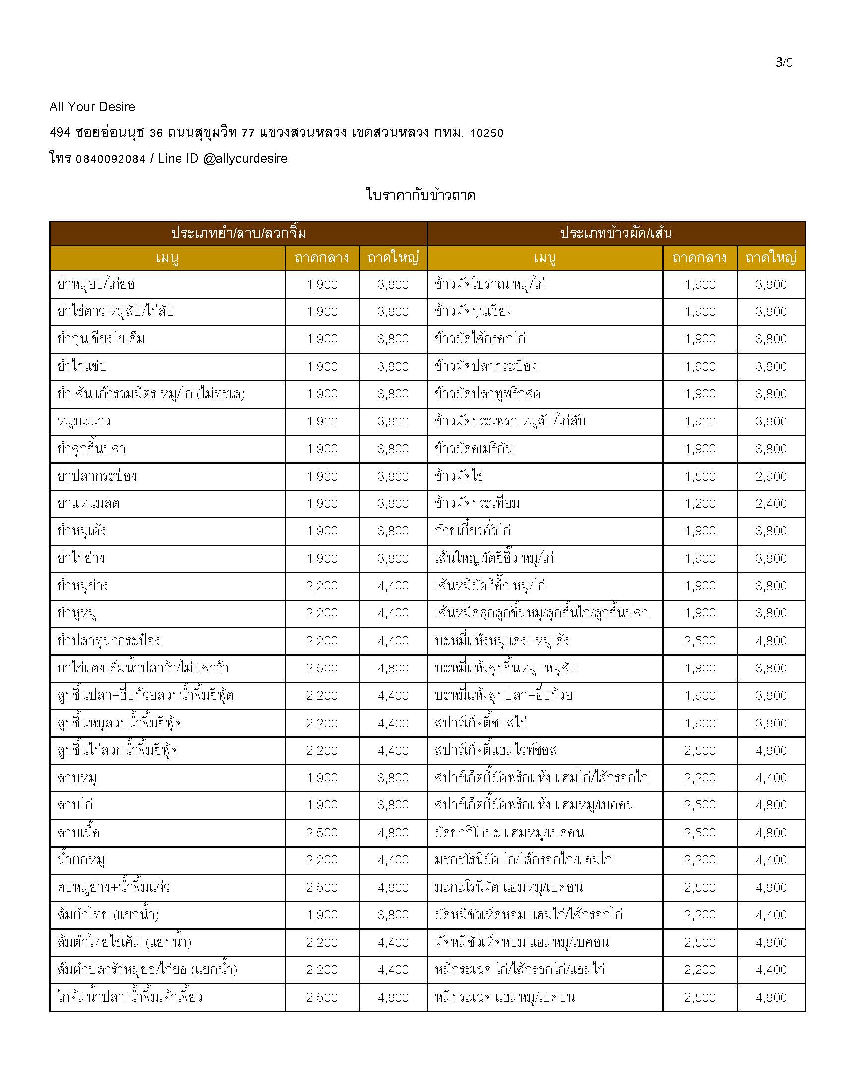 กับข้าวถาด (คลิ๊กเพื่อดูเมนูและราคา)