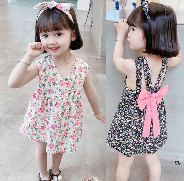 ชุดเดรสกระโปรงเด็ก Kesorn Shop ลายดอกใหม่สไตล์ตะวันตกมาพร้อมที่คาดผมน่ารักๆ สำหรับน้อง 2-8 ปี เสื้อผ้าเด็ก เอี๊ยมเด็ก แฟชั่นเด็ก