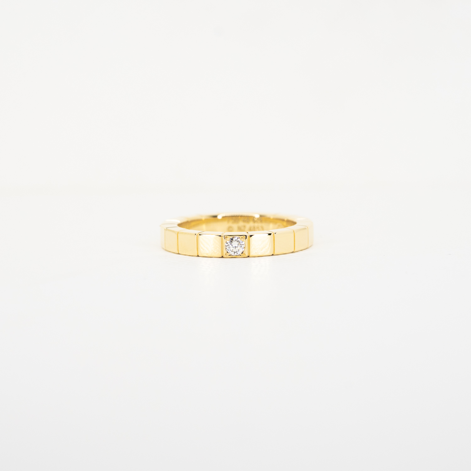 แหวน Cartier Lanieres 1diamond ทองคำ18K ไซส์ 48# (Used)