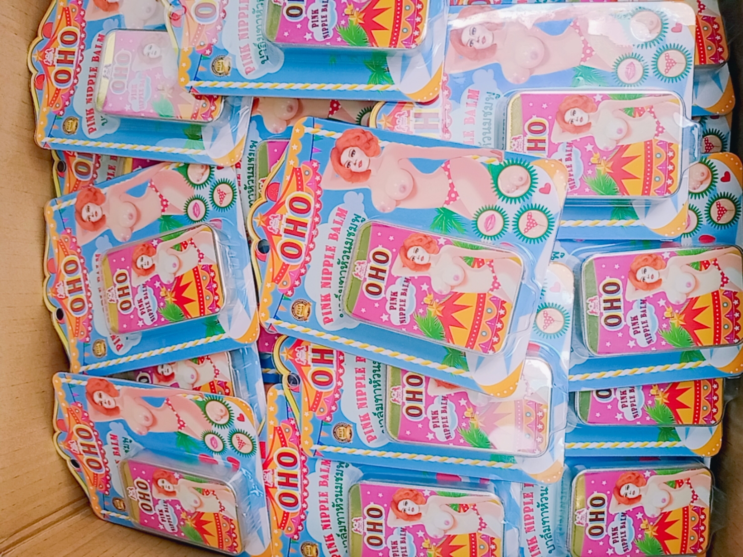 Oho pink nipple balm บาล์มทาหัวนมชมพู