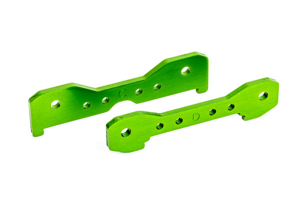 9528G Tie bars, rear, 6061-T6 aluminum (green-anodized)