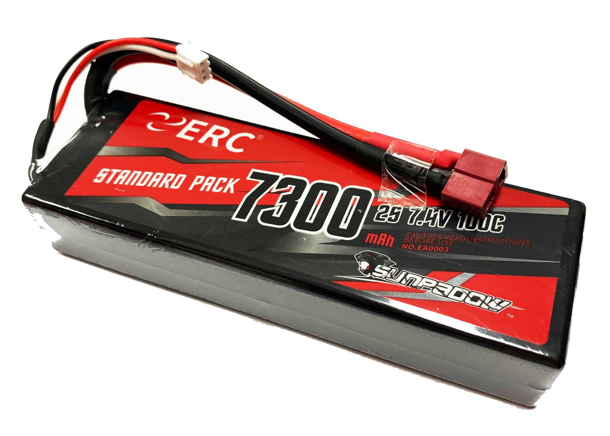 2S 7300mAh 100C Sunpadow Sunpadow 7300 mAh 2S 7.4 100C (ปลั๊กดีน)