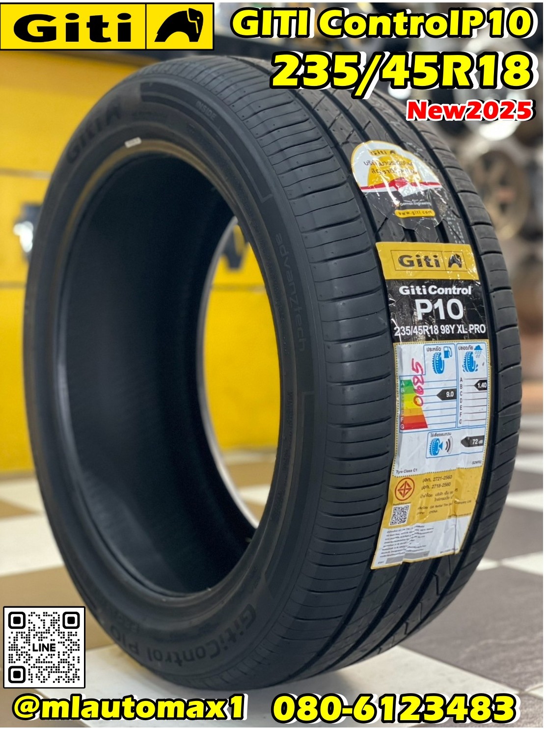 #ยางจีที 💥💥#GITI Control P10 235/45R18 ยางใหม่ปี2025💥💥