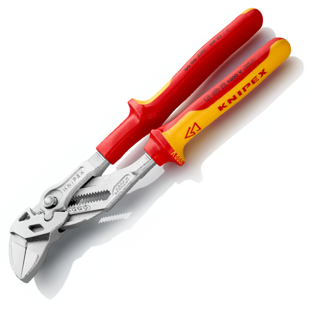 ประแจคอม้า ตัวชุบโครม ด้ามกันไฟฟ้า 10" No.86 06 250 KNIPEX
