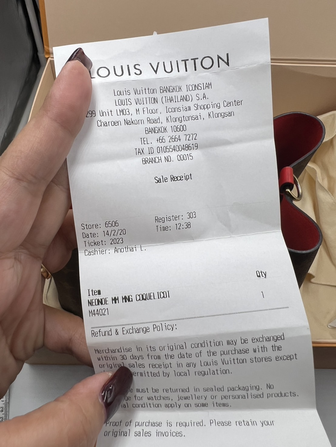 LV neo noe มือสอง สีแดง