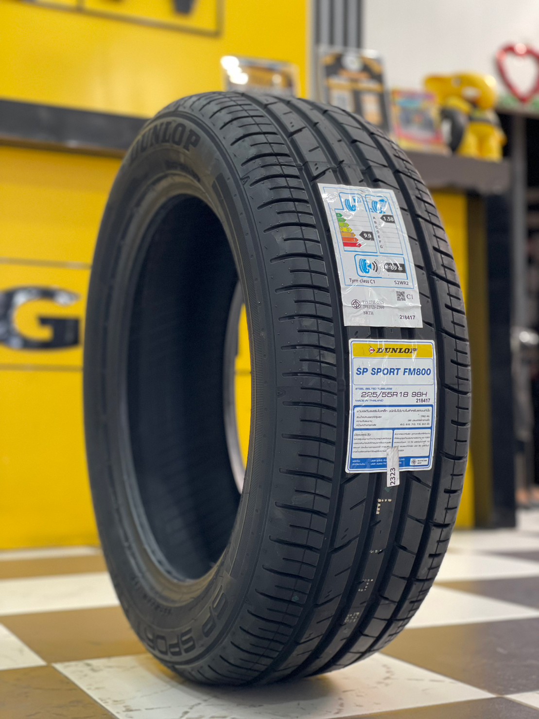 ยางใหม่ดันลอป DUNLOP SP SPORT FM800 225/55R18 ยางใหม่ปี2023 (4เส้น)